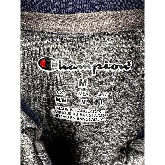 Auburn Tigers AU Champion Full Zip‎ Hoodie Grey Gray Orange Mens Medium NCAA SEC - Picture 3 of 7